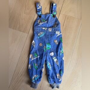 Vintage Boyton For Kids Corduroy Space Overalls